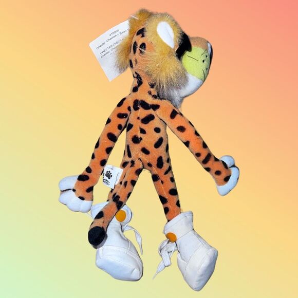 RARE NWT 1998 Vintage Chester Cheetah Bean Bag Planet Lunch Promo Plush 8” - Picture 5 of 7